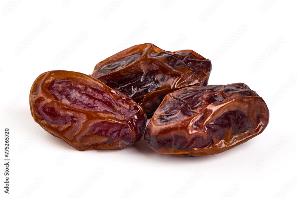 Raw Organic Medjool Dates, isolated on white background Raw Organic Medjool Dates, isolated on white background