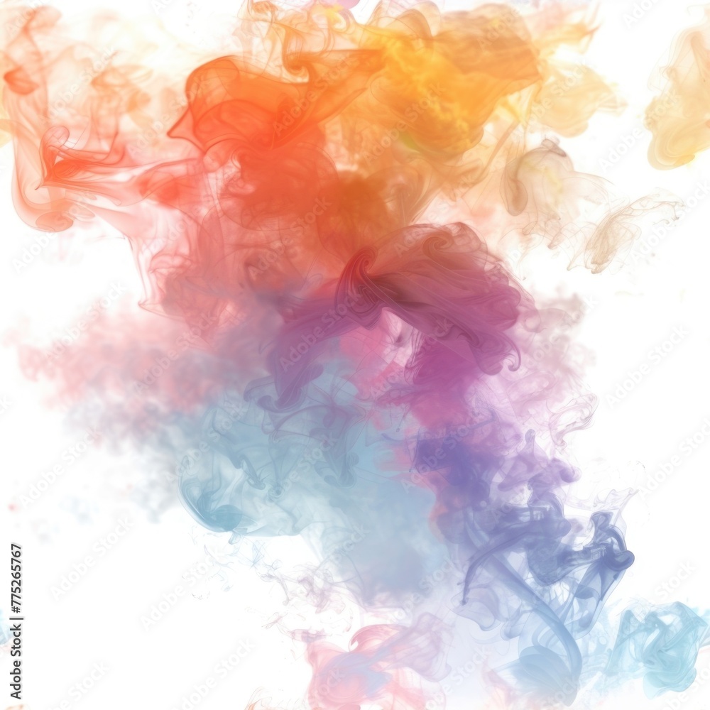 Close up of a vibrant colored smoke cloud. Perfect for backgrounds or artistic projects