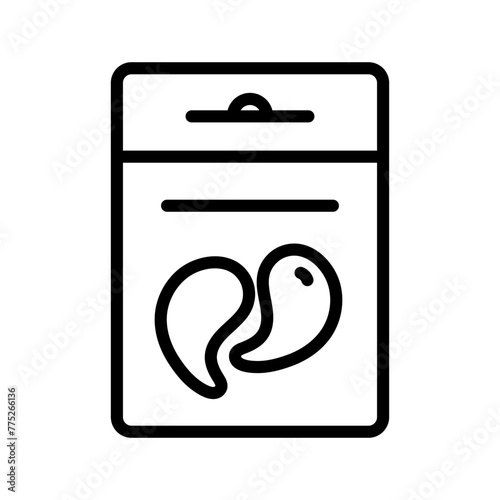 Gel Patch Line Icon. Linear logo for cosmetics. Simple illustration of eye mask. Face Anti Aging Procedure Icon. Isolated Vector Illustration.