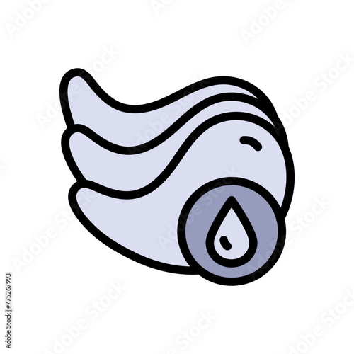 Eye gel patches color icon. Flat logo for cosmetics. Simple illustration of eye mask. Simple isolated vector sign on white background. Trend care products