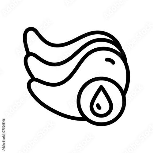 Eye gel patches line icon. Linear logo for cosmetics. Simple illustration of eye mask. Contour isolated vector sign on white background. Trend care products