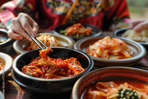 Authentic Korean Meal  Traditional Attire and Cuisine