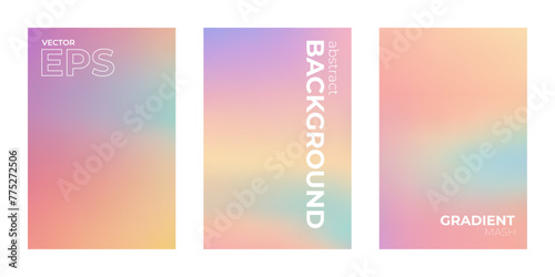 Colorful Vibrant Bi Pastel Colors Gradient Background Artwork