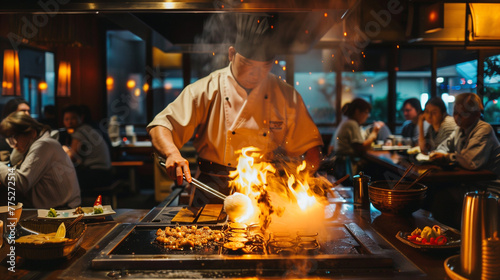 teppanyaki_restaurant_with_its_cook_chief_cooking