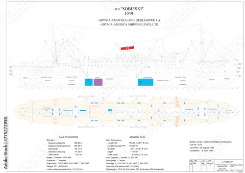 MS "Sobieski" Poland passenger ship 1939