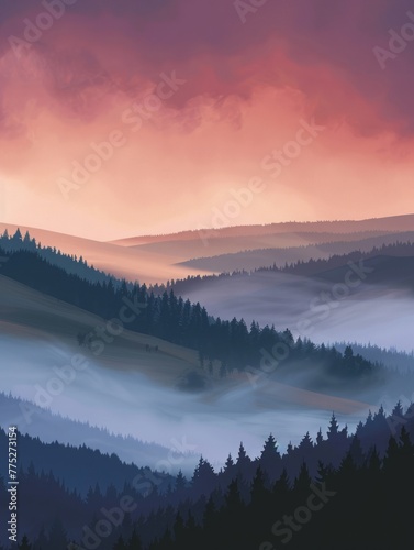 landscape cartoon background.