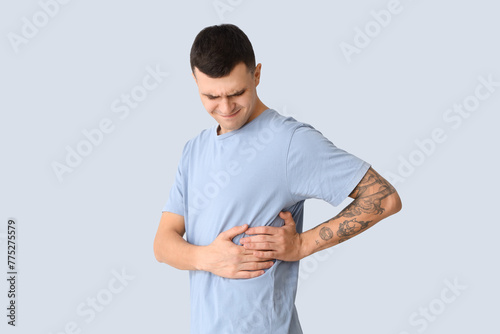Young man suffering from si...