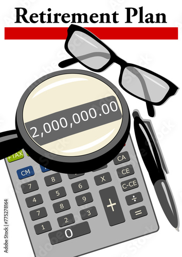 Retirement document with pen and glasses