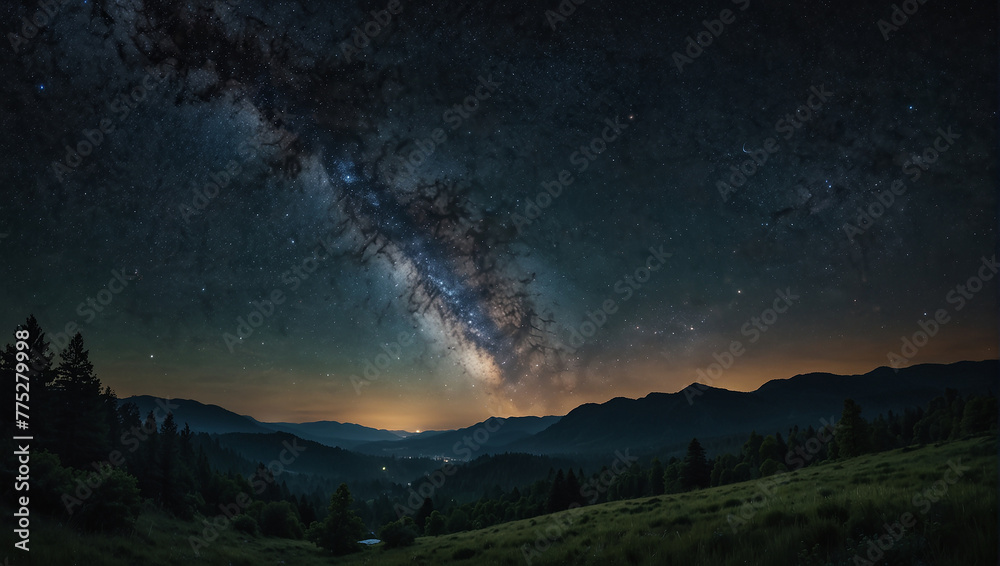 Fototapeta premium beautiful night mood sky 