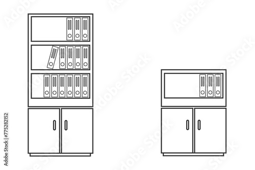 Wardrobe icon. Interior object vector ilustration.