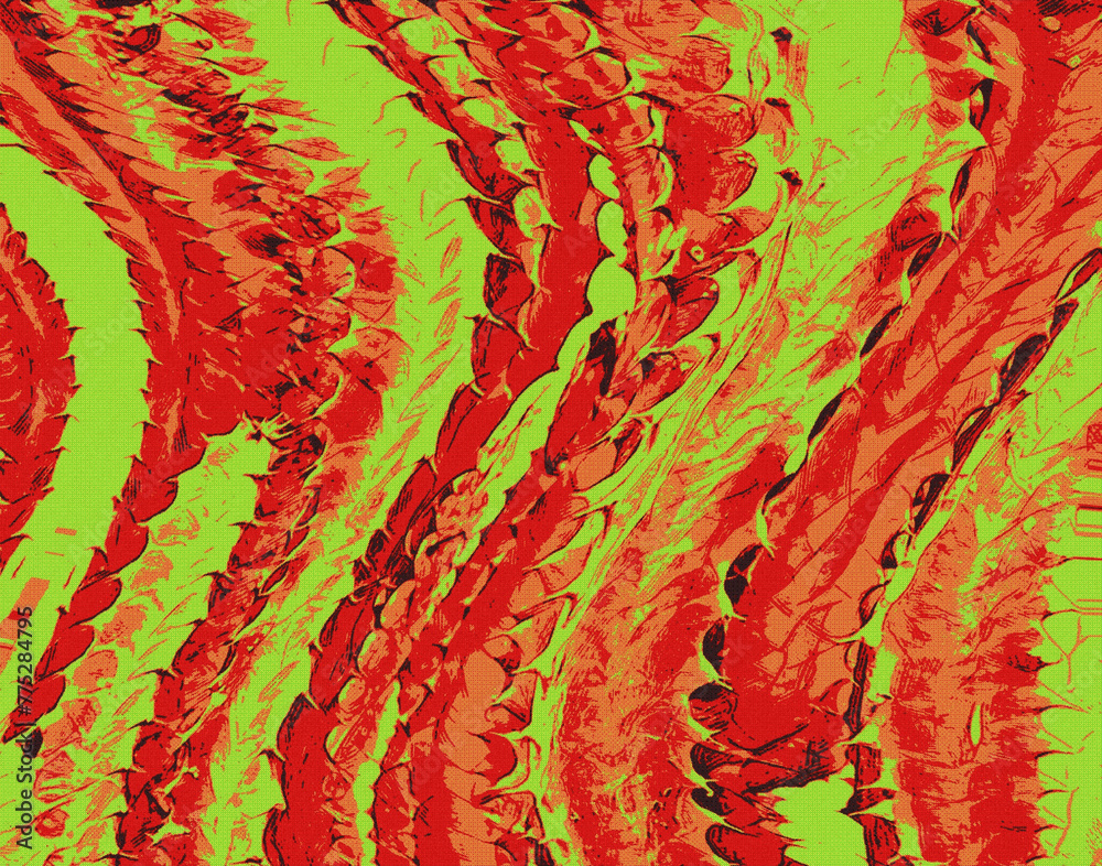 Red and yellow swell of cactus. Red and yellow swell of cactus.