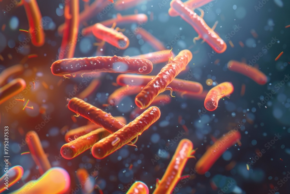 Fototapeta premium A group of colorful gerbils in mid-air. Perfect for animal lovers and pet owners