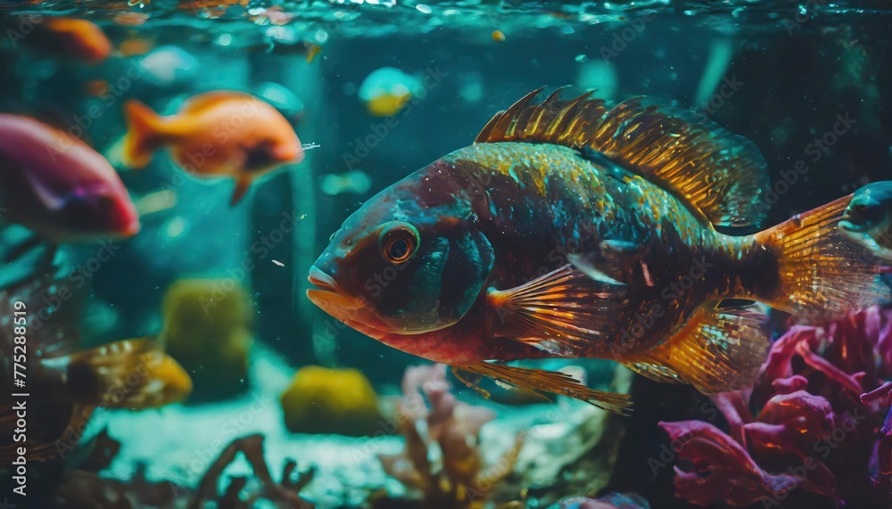 Aquarium full of colorful fish Aquarium full of colorful fish