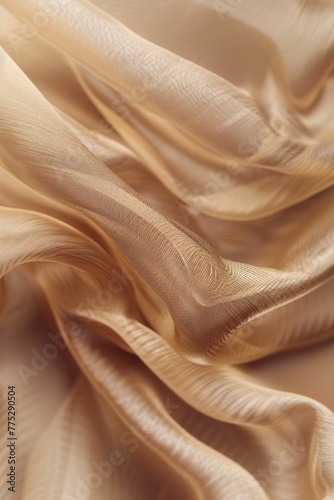 Close up of beige silk fabric, suitable for backgrounds © Fotograf