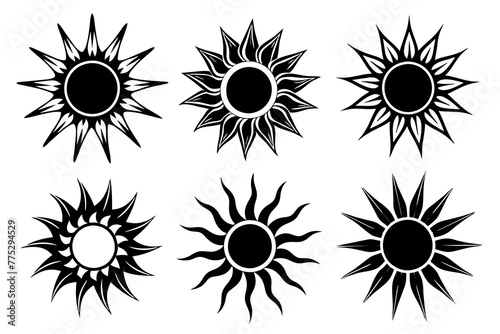 6-set-sol-y--fond blanch vector-illustration photo