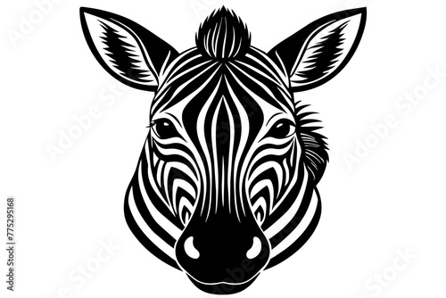 head-of-a-friendly-looking-zebra vector illustration 