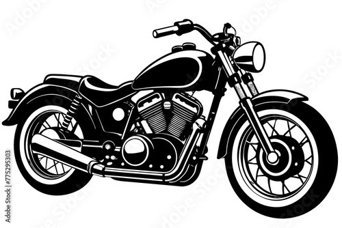 motorcycles -chopper Negra- realists -fond