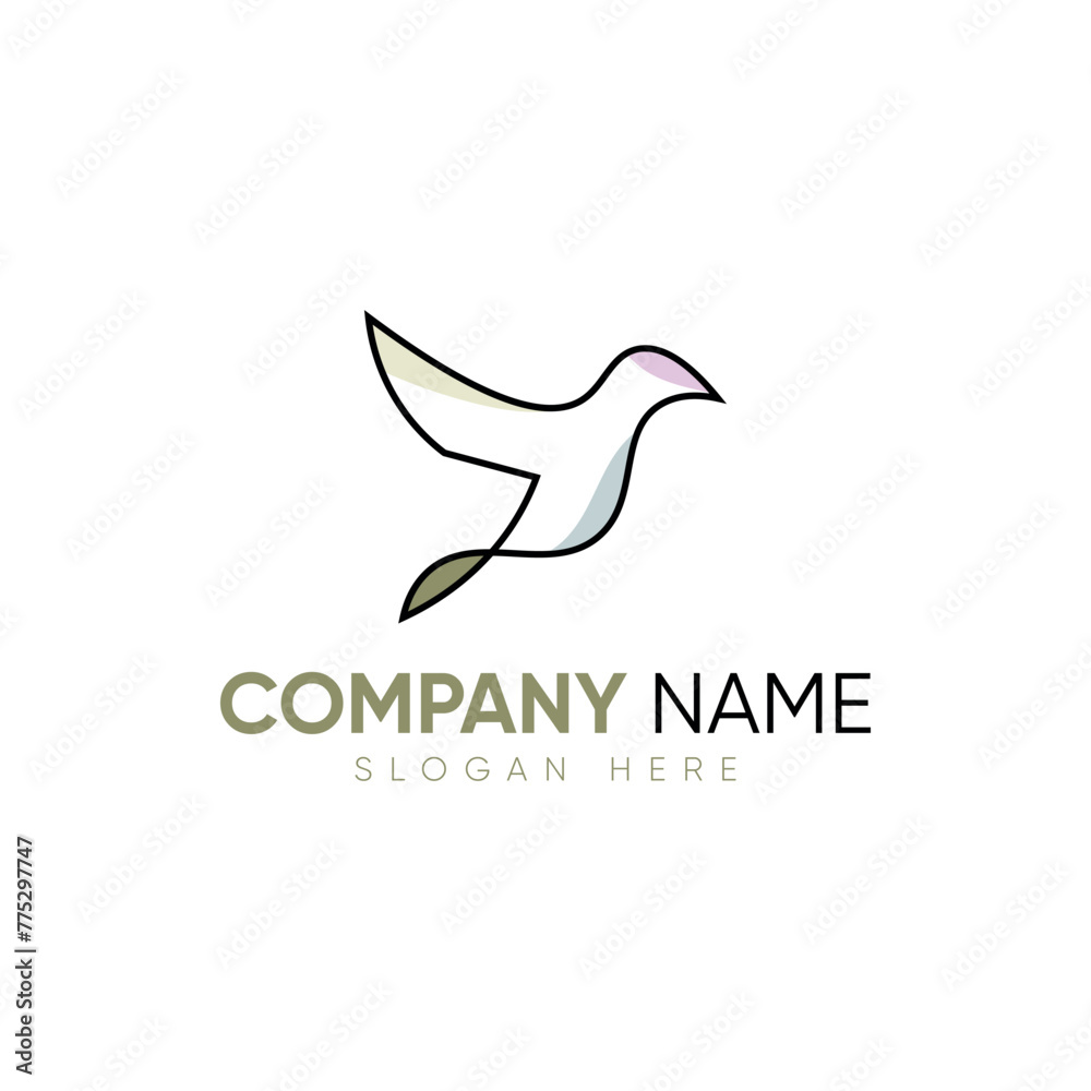 Minimalist Elegant Bird Logo Design Minimalist Elegant Bird Logo Design