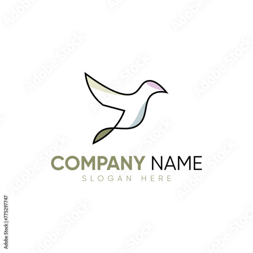 Minimalist Elegant Bird Logo Design