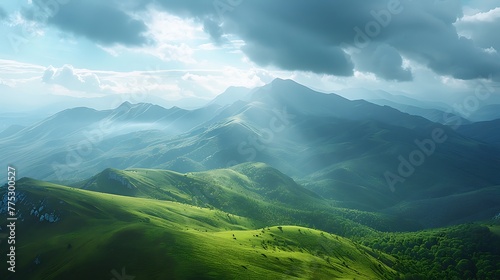 contrast between light and shadow in a mountainous landscape