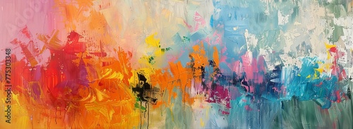 Vibrant abstract expressionism energetic brushwork background