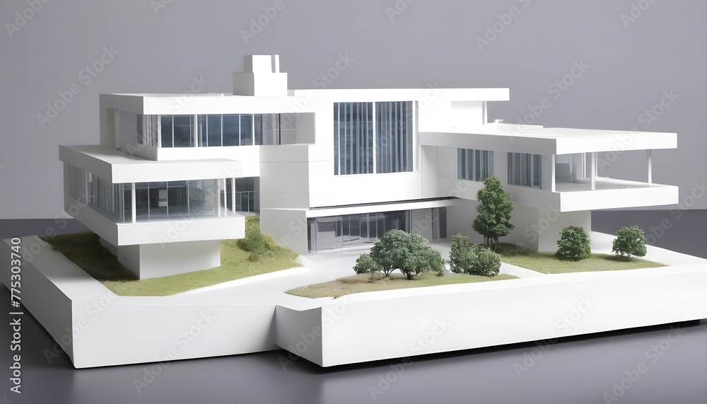 white architectural model
