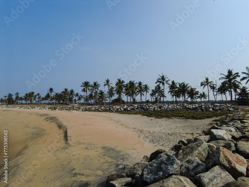 Kerala coastline. Arabian sea. Seascape view
