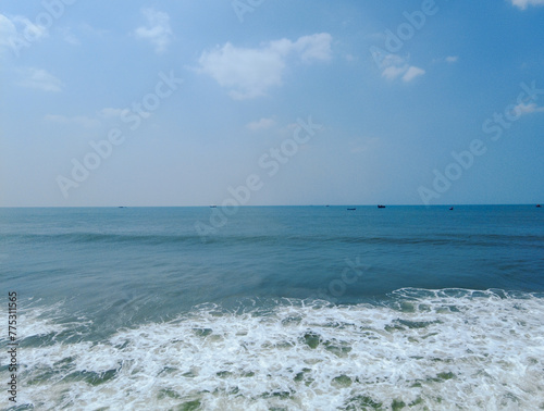 Kerala coastline. Arabian sea. Seascape view