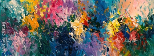 Vibrant abstract expressionism lively brushwork background