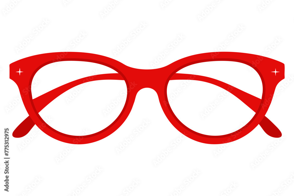 Fototapeta premium silhouette color image, Roka glasses, white background