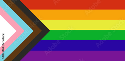 Progress Pride flag of Australia. Illustration of Australian Progress Pride flag