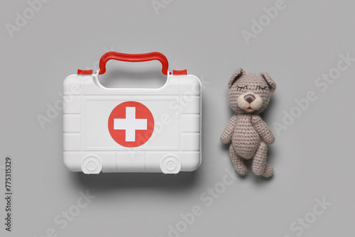 Toy first aid kit with tedd...