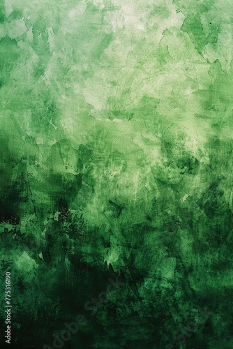Abstract painting with green and black background, perfect for modern decor