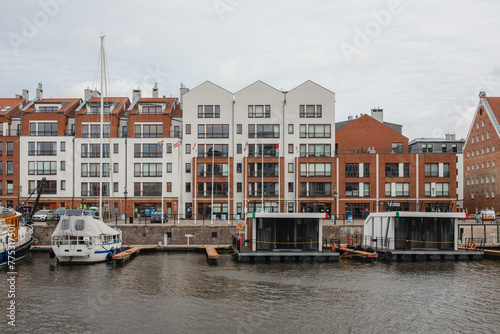 Gdańsk architecture by the Motława River