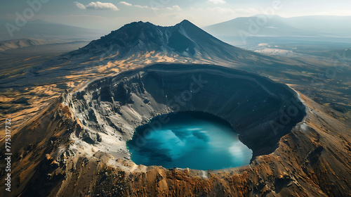 Crater lakes nestled in the mouths of dormant volcanoes