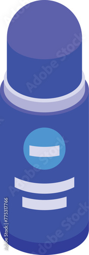 Blue pack deodorant icon isometric vector. Plastic bottle. Sweat product