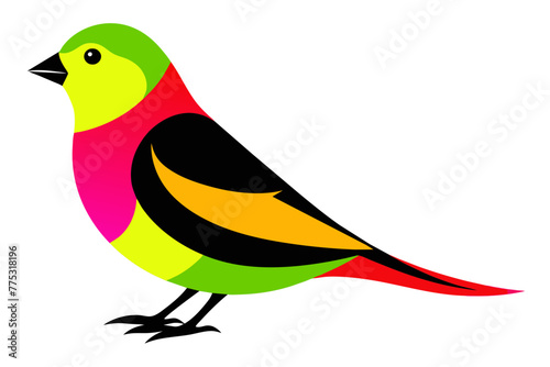 silhouette color image,Canary ,vector illustration,white background