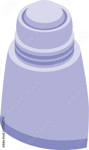 White deodorant icon isometric vector. Tube fresh. Skin spa care