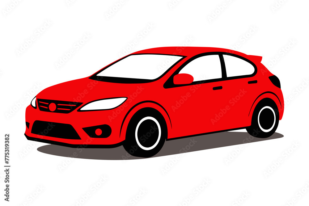 silhouette color image,car white background