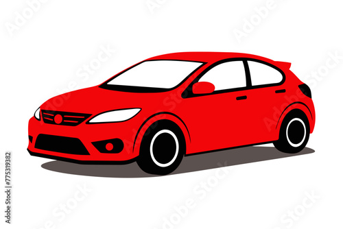 silhouette color image car white background