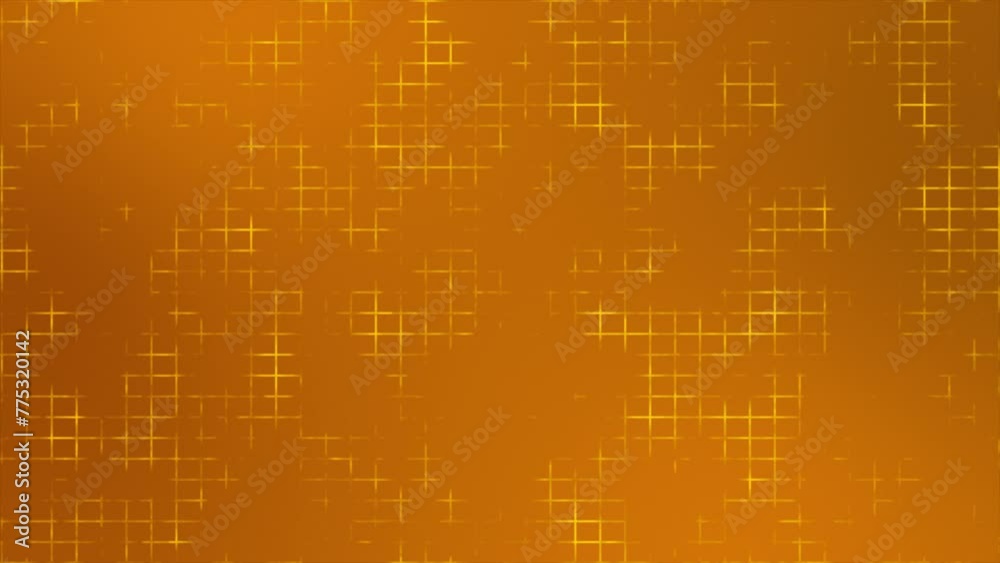 Orange color abstract grid pattern futuristic background ,slow motion small squares looped background