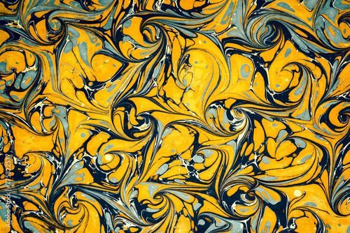 acrylic color marbling art pattern on paper background..