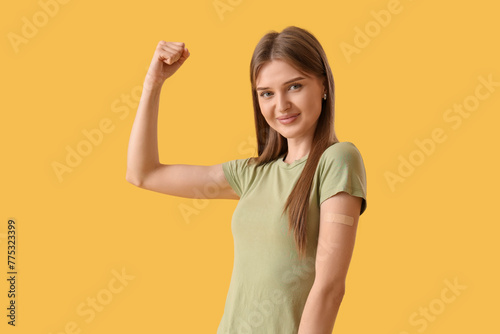 Young woman with applied me...