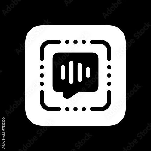 Editable speech recognition, voice scan vector icon. AI technology, artificial intelligence. Part of a big icon set family. Perfect for web and app interfaces, presentations, infographics, etc