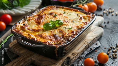 The Greek dish Moussaka. 