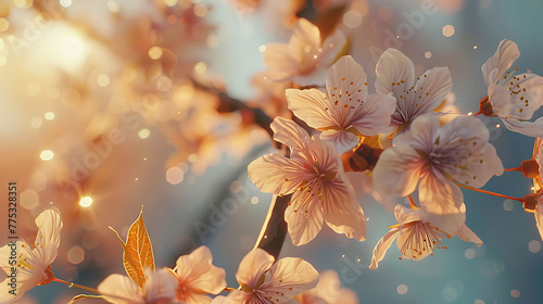 delicate petals of a cherry blossom tree