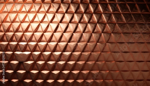 Geometric pattern copper bronze slab texture