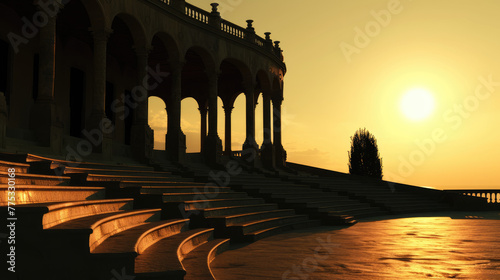 Barcelona's Ancient Stage The Roman Amphitheatre or Teatre Grec
 photo