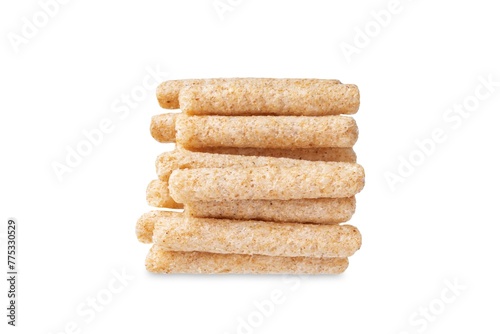 Rye stick chips on a white isolated background