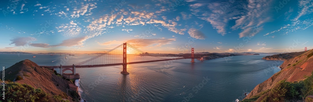 big long beautiful bridge over the river